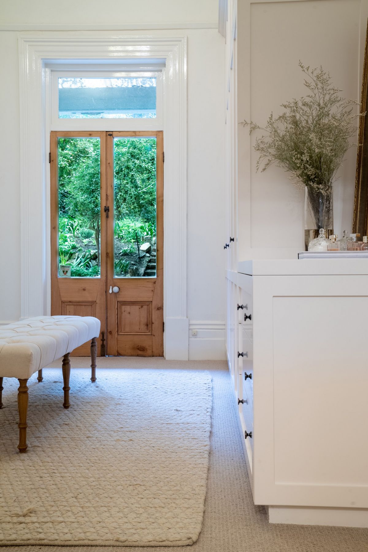 Boston built-in wardrobe matching decor in dressing room