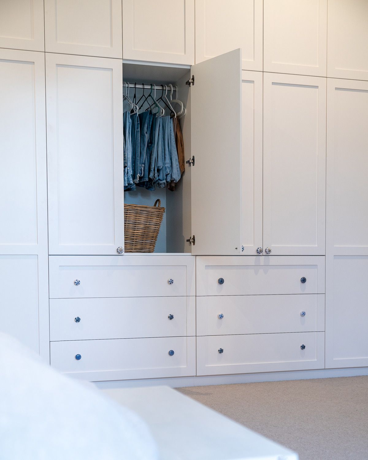 Boston built-in wardrobe showing hanging space option