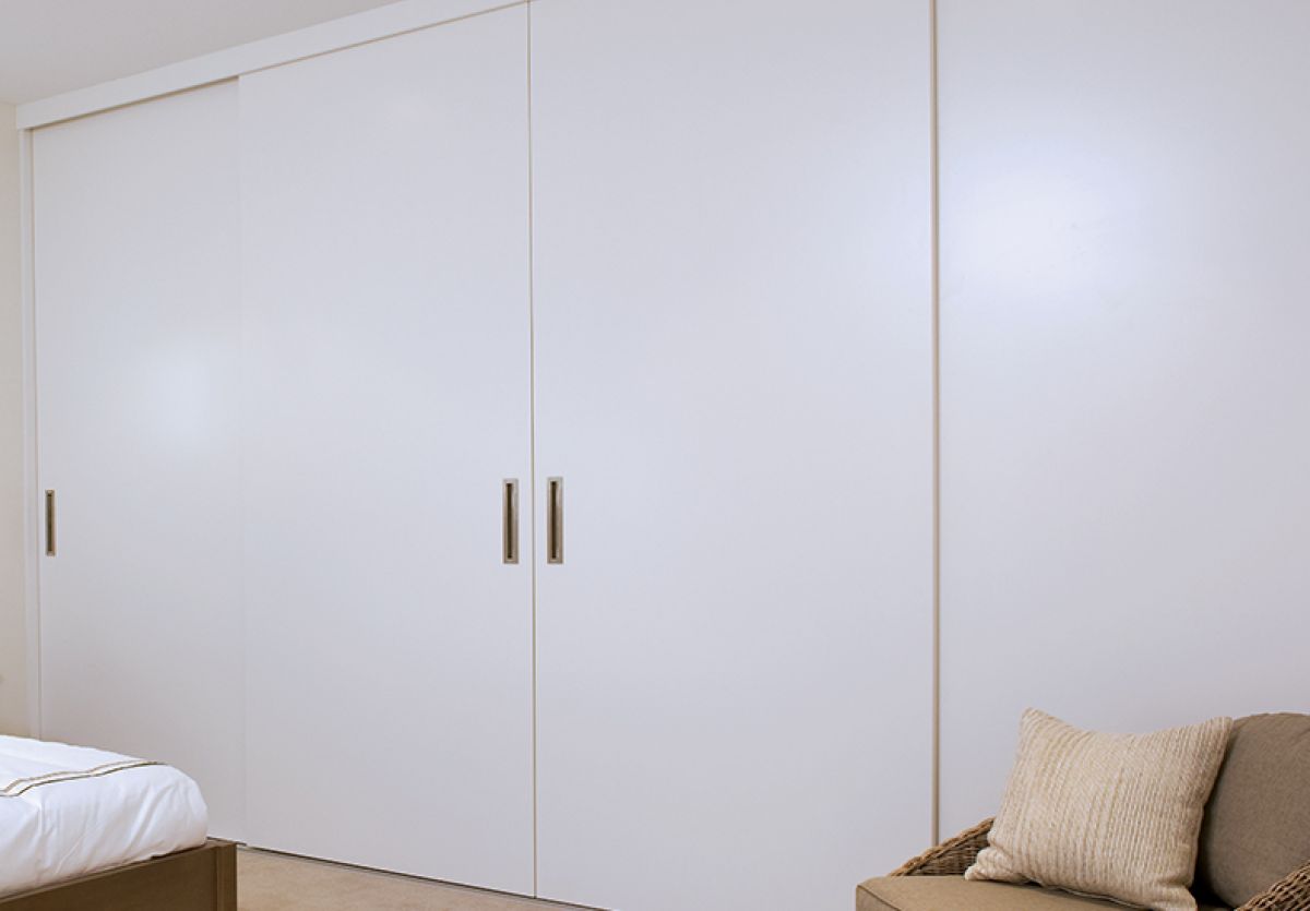 2 pack paint finish on Waterford sliding door built-in wardrobe