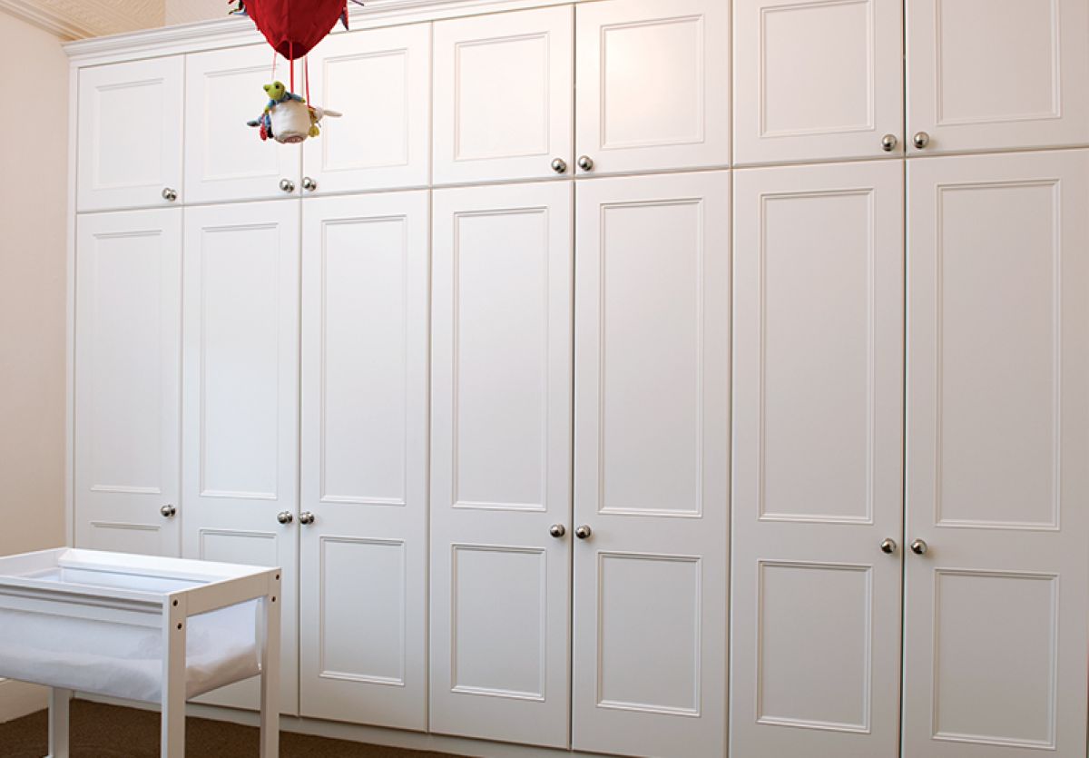 Full wall of Oxford built-in wardrobes