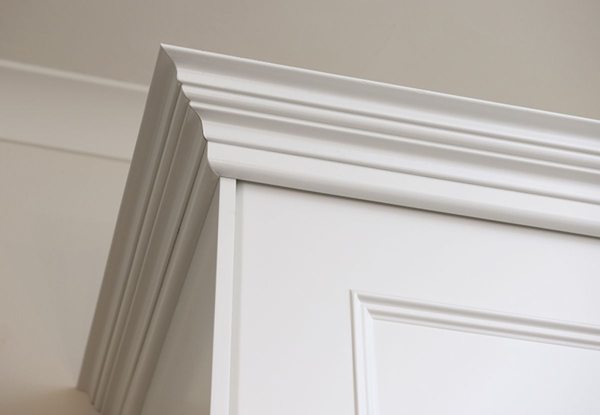 Close up of decorative cornices on Sommerset built-in wardrobe